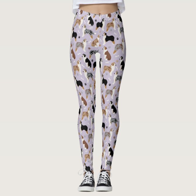 Leggings Os et pattes des bergers australiens (Devant)