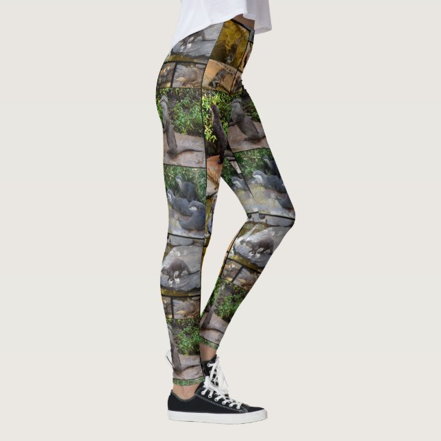 Leggings Otter Photo Collage Dames Leggings. (Droite)