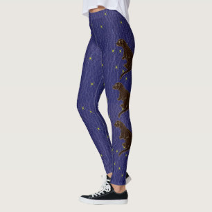 Leggings Otter zodiaque amérindien à l'aspect cuir