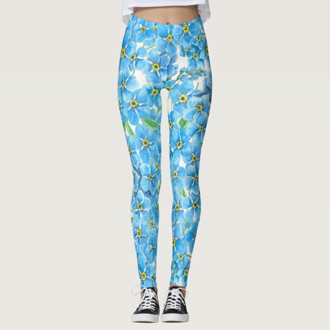 Leggings Oublie-moi pas l'aquarelle (Devant)