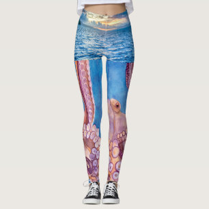 Leggings Oui, c'est une plage de Pieuvre pour femmes Leggin