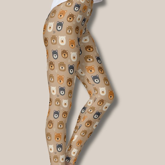 Leggings ours brun de la forêt (bear leggings)