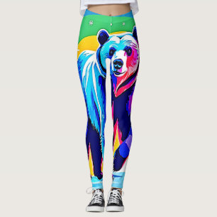 Leggings Ours De Neige Coloré Art
