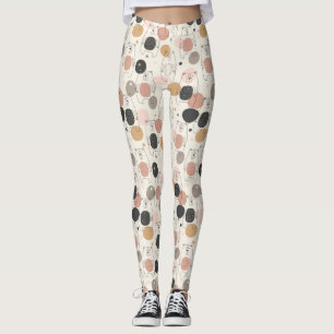 Leggings Ours mignon - Douce forêt de bois pastel (3)