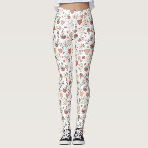 Leggings Ours mignon et cœurs -- Nurserie pastel (11)