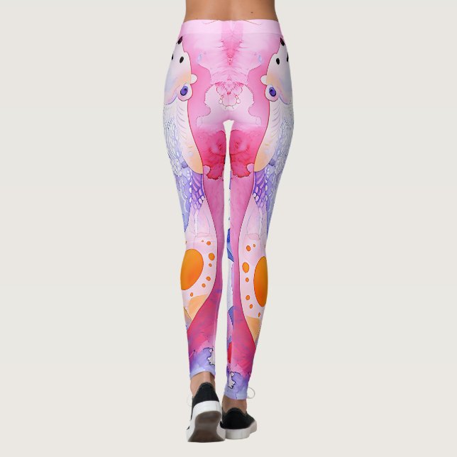 Leggings Ours nordique en aquarelle (Dos)