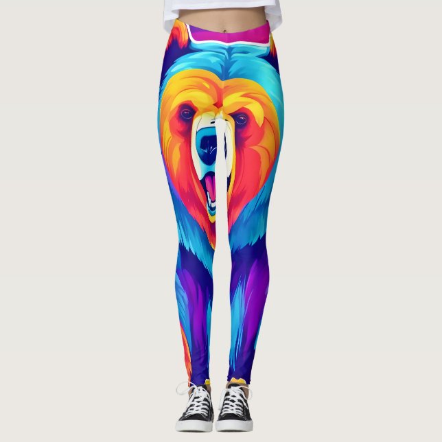 Leggings Ours vibrant dans la neige (Devant)