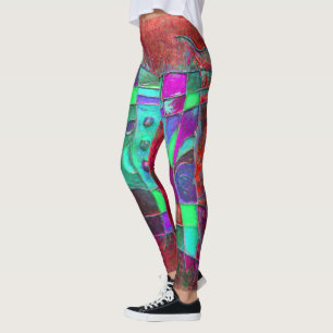 Leggings "Ouverture du pavot" par Paul Buică