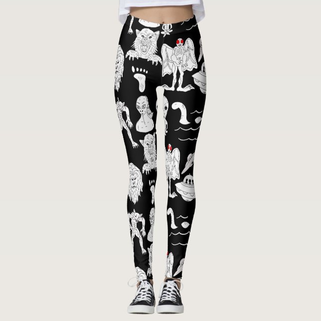 Leggings OVNI, Alien, Bigfoot Cryptid (Devant)