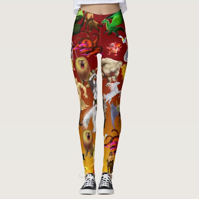 Leggings P est pour Phoenix Leggings(Gold) (Devant)