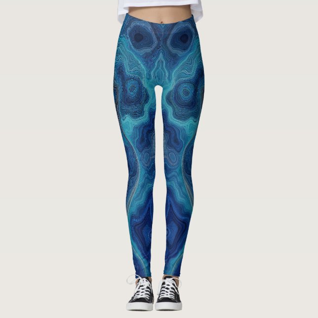 Leggings « Pacifica » – Un portrait de l'océan (Devant)