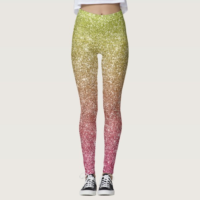 Leggings Paillettes Arc-en-ciel  (Devant)