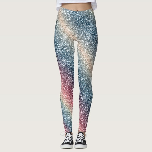 Leggings Paillettes Arc-en-ciel  (Devant)