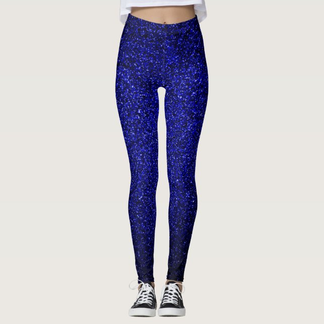 Leggings Paillettes Bleu Marine (Devant)