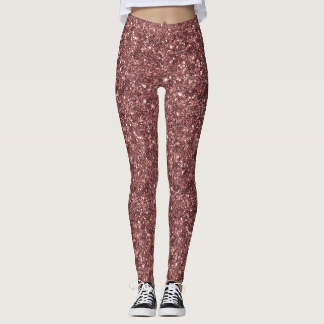 Leggings Paillettes Bourgogne (Devant)