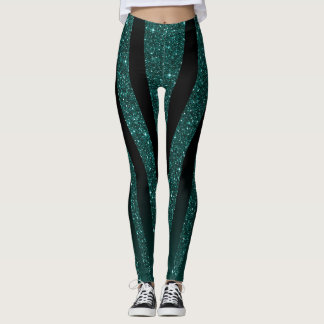 Leggings Paillettes de sarcelle foncé