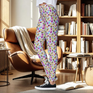 Leggings Paillettes de sucre Cute Floral