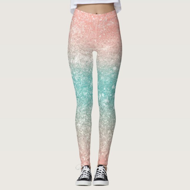 Leggings Paillettes dorées glamour (Devant)