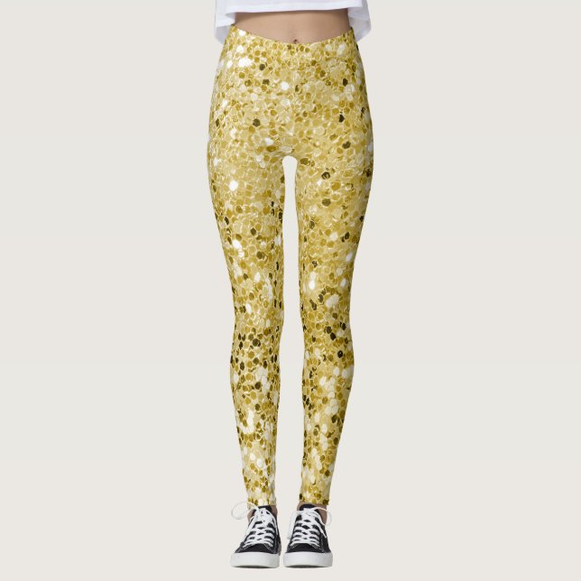 Leggings Paillettes or glamour doré (Devant)