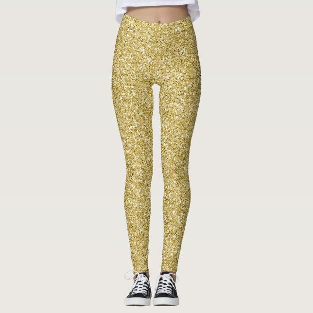 Leggings Paillettes or glamour doré (Devant)