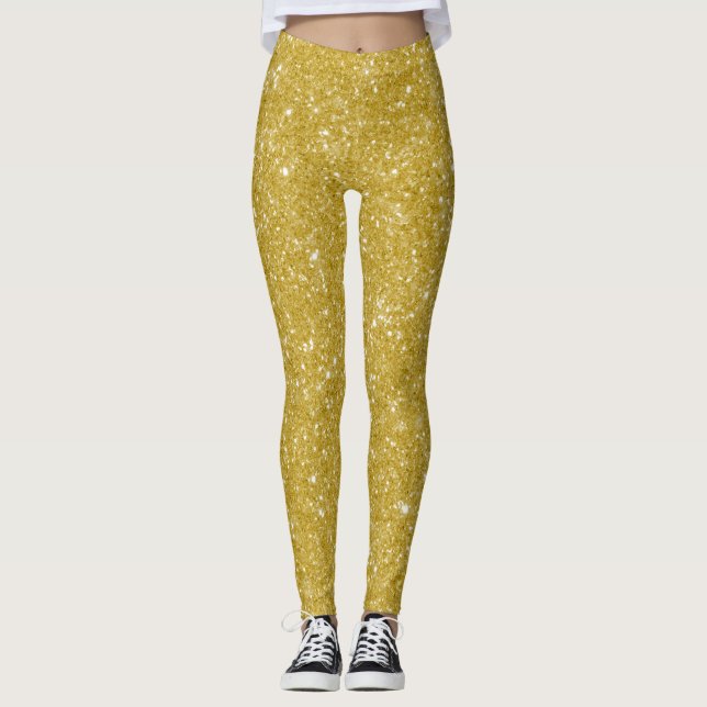 Leggings Paillettes or glamour doré (Devant)