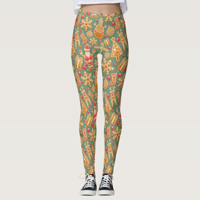 Leggings Pain d'épices/biscuits/Noël (Devant)