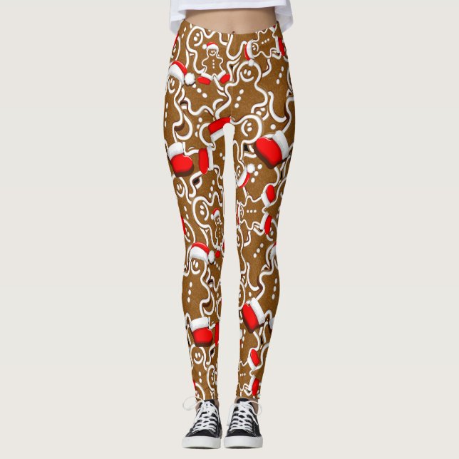 Leggings Pain d'épices homme Noël Père Noël (Devant)