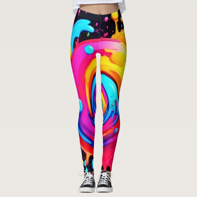 Leggings Paint arc-en-ciel (Devant)