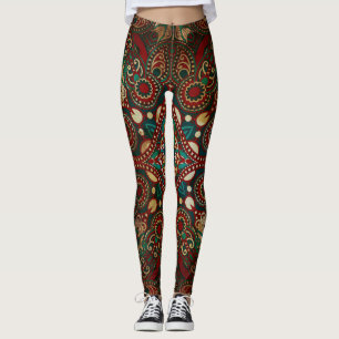 Leggings Paisley Bandanna Grunge Floral Traditionnel