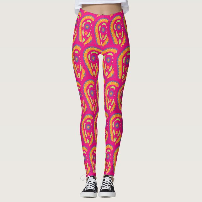 Leggings Paisley coloré (Devant)