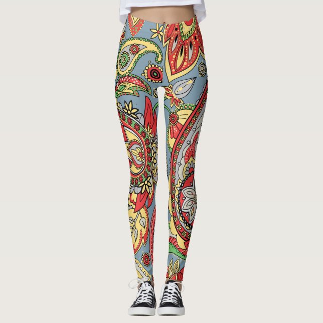 Leggings Paisley Perfection : Oriental Vintage Motif (Devant)