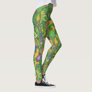 Leggings Paisley sur le caramel