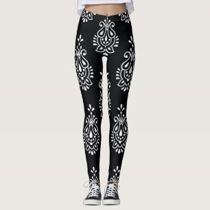 Leggings Paisley vintage, motif élégant sans soudure.