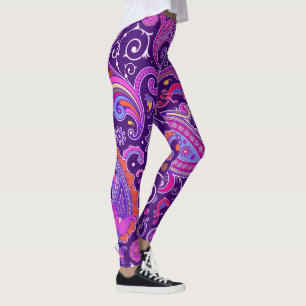 Leggings Paisley violet rose