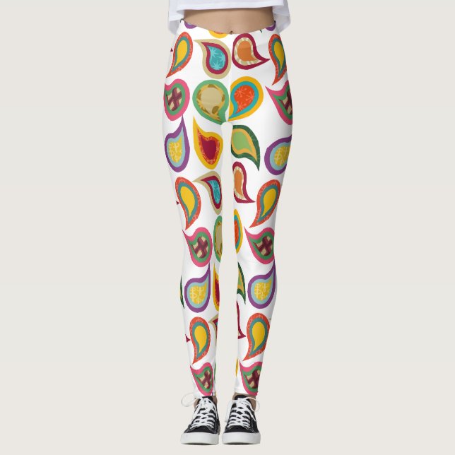 Leggings Paisleys atomiques (Devant)