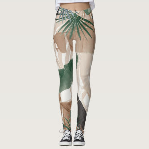 Leggings Palm Banana Leaves Bliss (Couleurs d'Automne) 1 #t