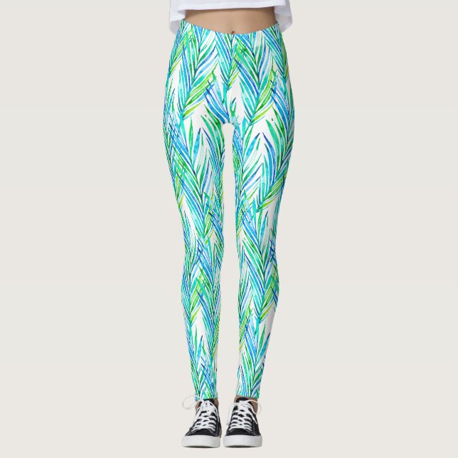 Leggings Palm Whisperer Hawaiian Tropical Cool (Devant)