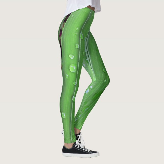 Leggings Palmier de Noël et gouttes de pluie (Droite)