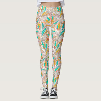 Leggings palmier doré