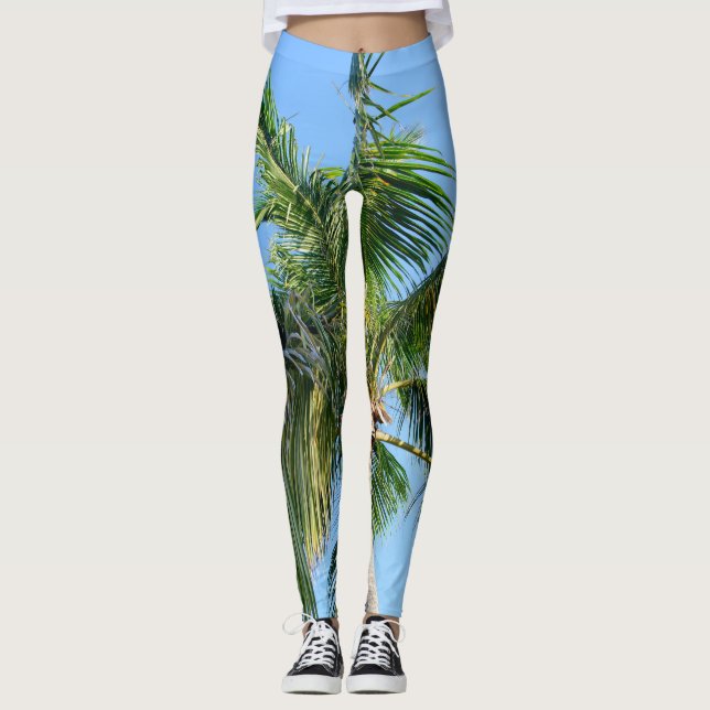Leggings Palmier du Paradis d'été #2 #tropical #wall #art (Devant)