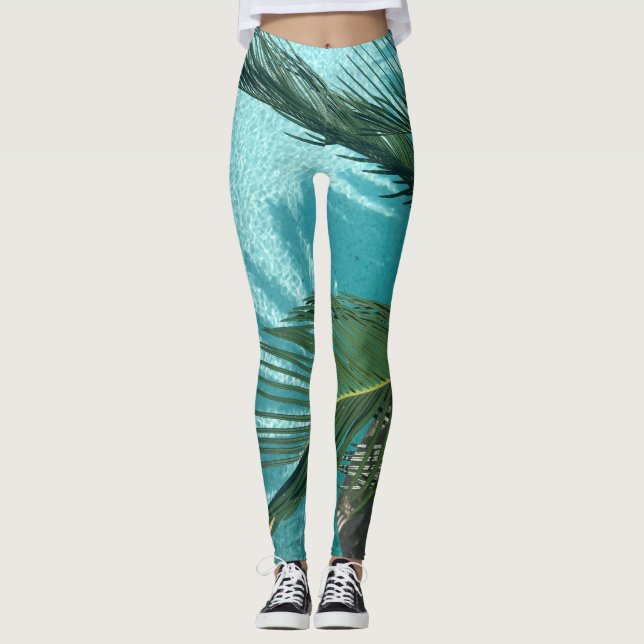 Leggings palmier sur l'eau (Devant)