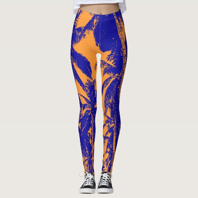 Leggings Palmiers à la conception pointue (Devant)