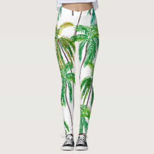 Leggings Palmiers acryliques : Textile d'été.