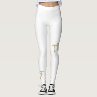 Leggings Palmiers chic - Blanc