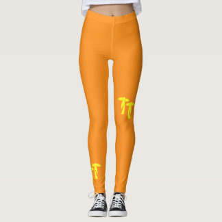 Leggings Palmiers chic - Orange & Jaune