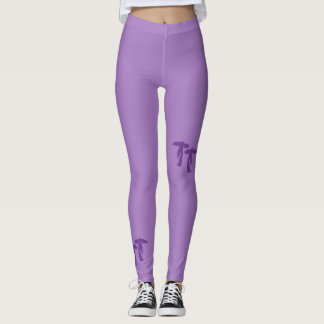 Leggings Palmiers Chic - Violet