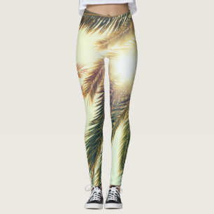 Leggings Palmiers, Ciel Toné Vintage.