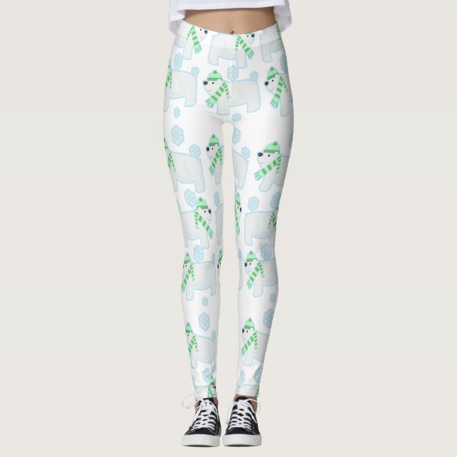Leggings Palooza d'ours polaire (Devant)