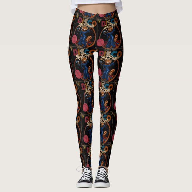 Leggings Panda Rouge Disco (Devant)