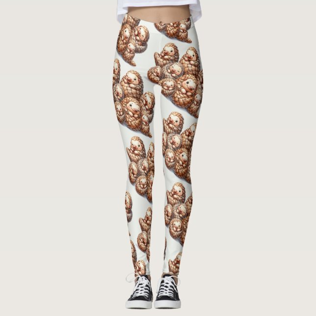 Leggings Pangolins adorables pour les pangolins mignons (Devant)